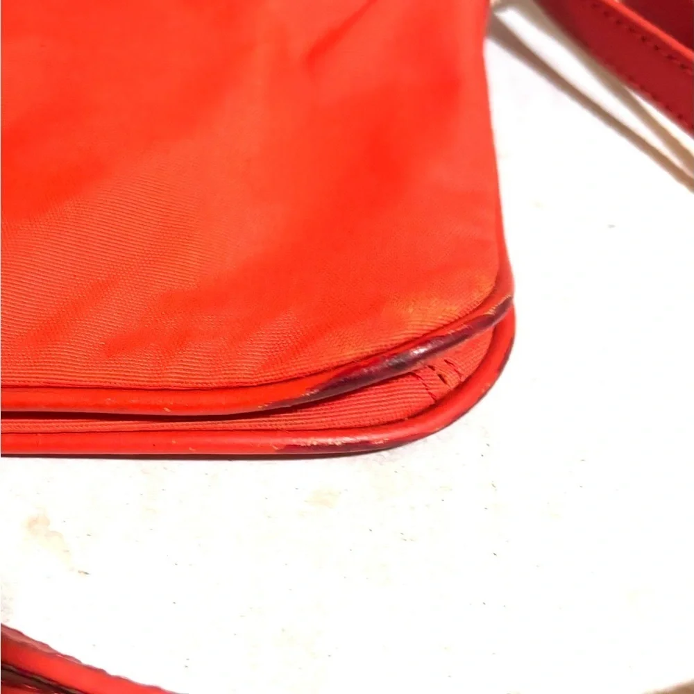 Kate spade orange & pink canvas crossbody handbag - Picture 10 of 11